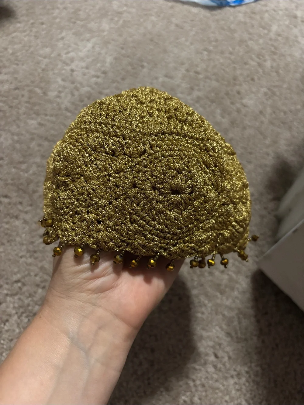 Zara Gold Beaded Crochet Hair Accessory